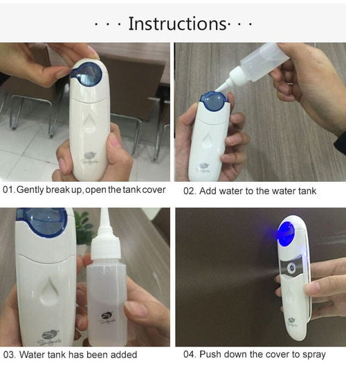 Beauty Moisturizer Ionic Rechargeable Portable Nano Sprayer Facial Steamer Machine-Glowfills